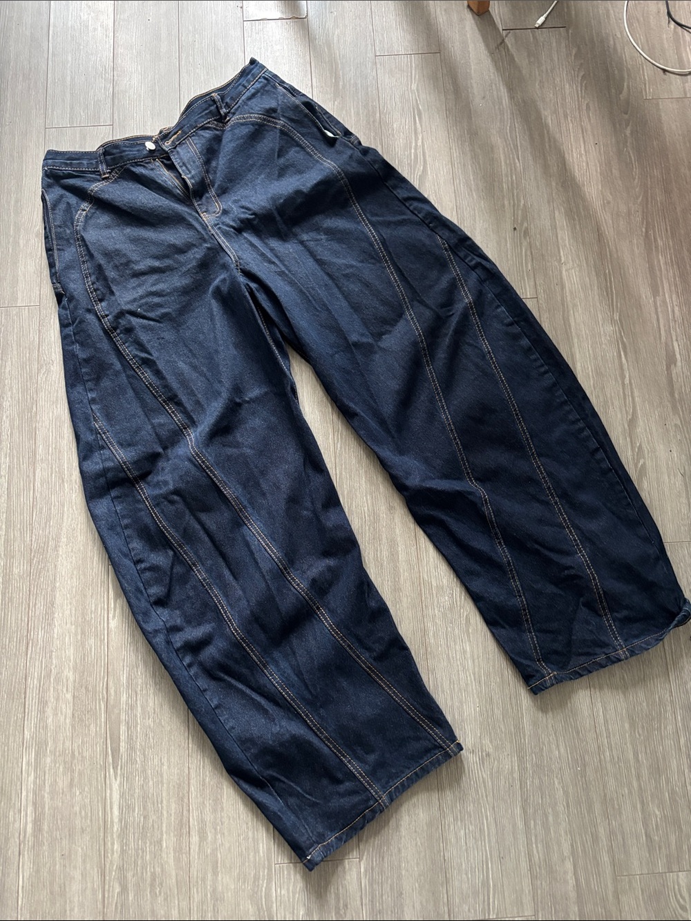 Men's Dark Blue Bootcut Jeans